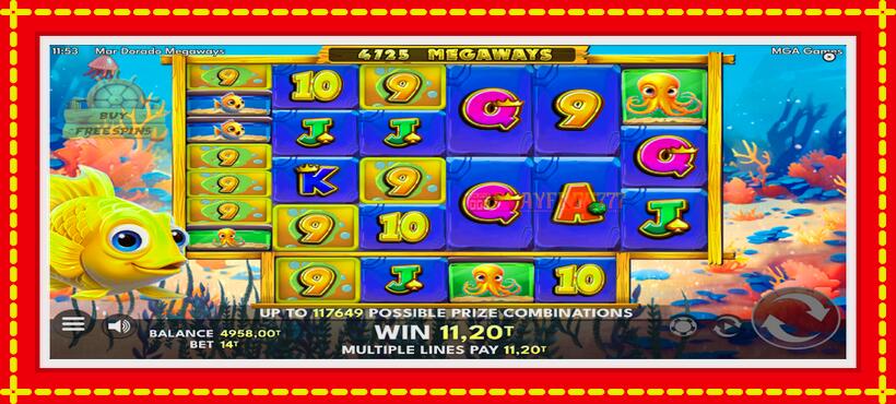 Slot machine Mar Dorado Megaways with access to free game online, picture 3