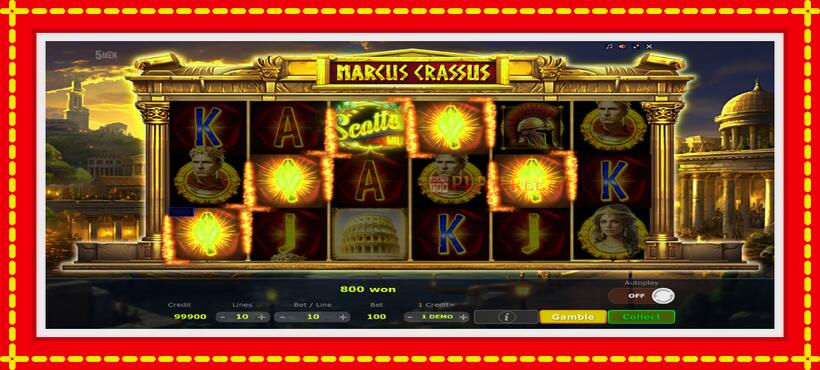 Slot machine Marcus Crassus with access to free game online, picture 3