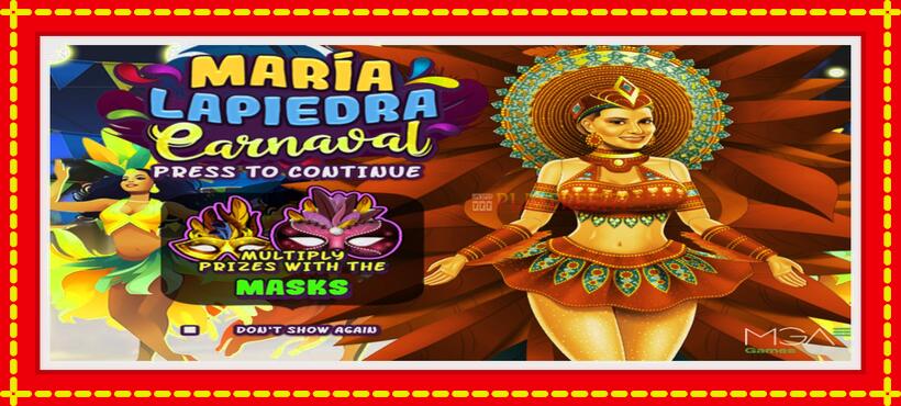 Slot machine Maria Lapiedra Carnaval with access to free game online, picture 1