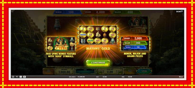 Slot machine Maya with access to free game online, picture 1