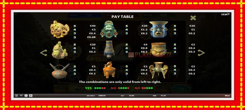 Slot machine Maya with access to free game online, picture 5