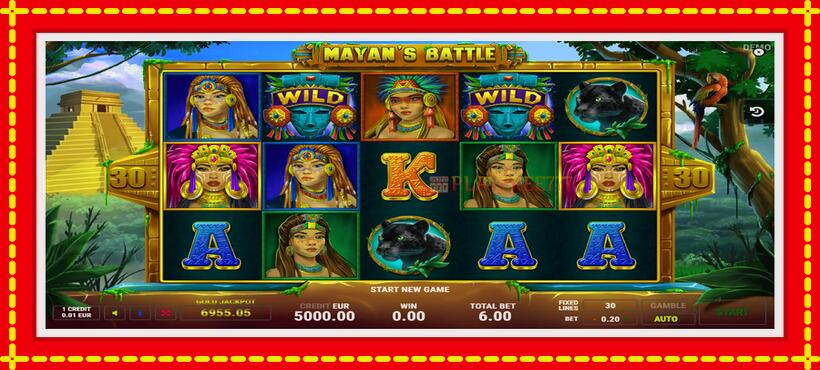 Slot machine Mayans Battle with access to free game online, picture 1