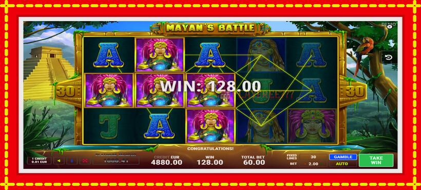 Slot machine Mayans Battle with access to free game online, picture 2