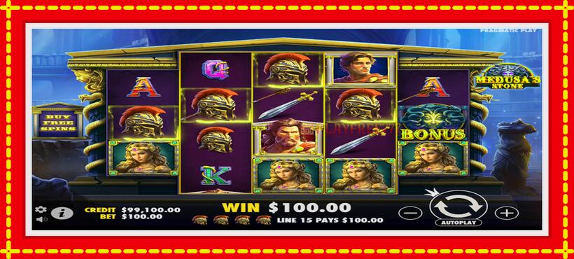 Slot machine Medusas Stone with access to free game online, picture 3