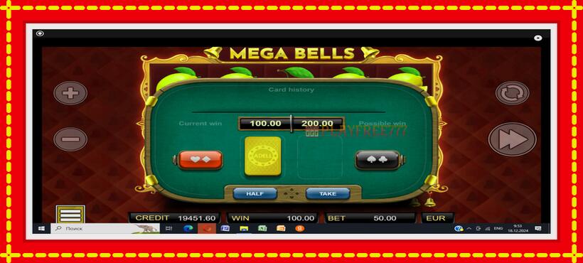 Slot machine Mega Bells with access to free game online, picture 3