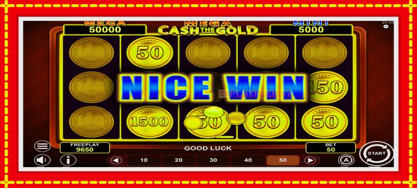 Slot machine Mega Cash The Gold with access to free game online, picture 3