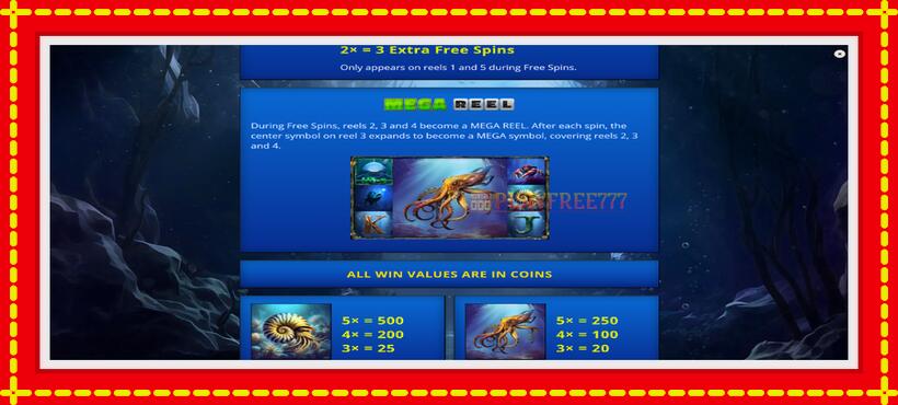 Slot machine Mega Deep with access to free game online, picture 6