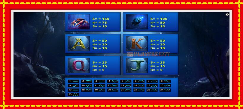 Slot machine Mega Deep with access to free game online, picture 7