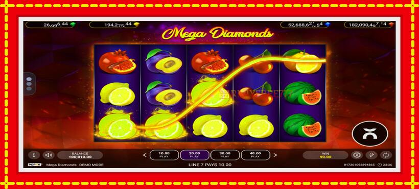 Slot machine Mega Diamonds with access to free game online, picture 3