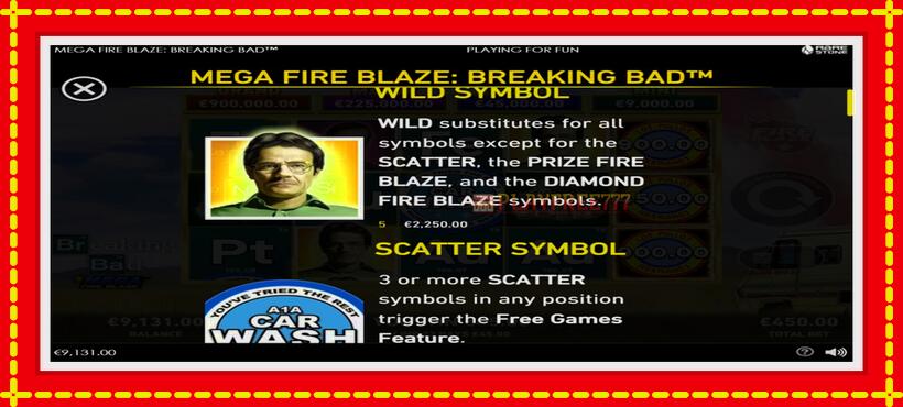 Slot machine Mega Fire Blaze: Breaking Bad with access to free game online, picture 4