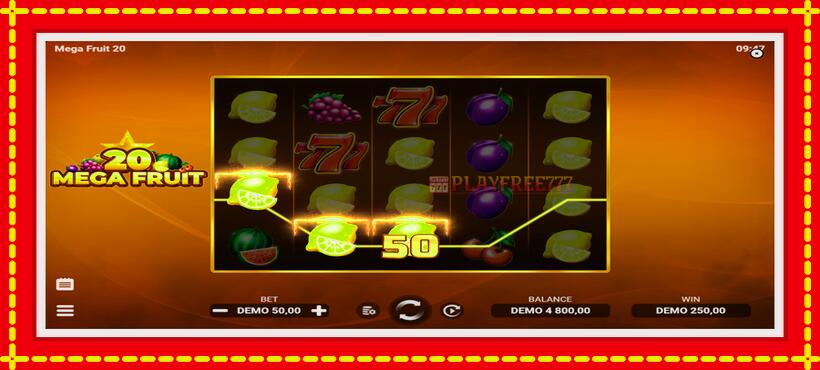 Slot machine Mega Fruit 20 with access to free game online, picture 3