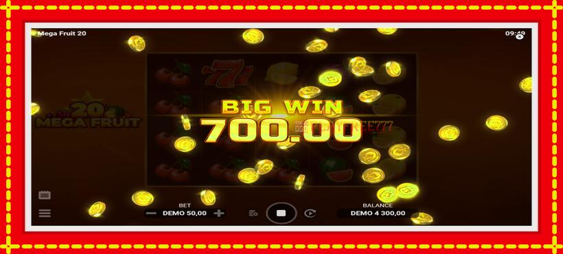 Slot machine Mega Fruit 20 with access to free game online, picture 4