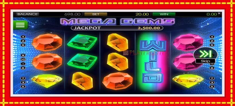 Slot machine Mega Gems with access to free game online, picture 3