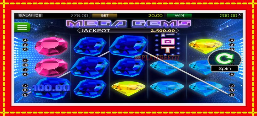 Slot machine Mega Gems with access to free game online, picture 4