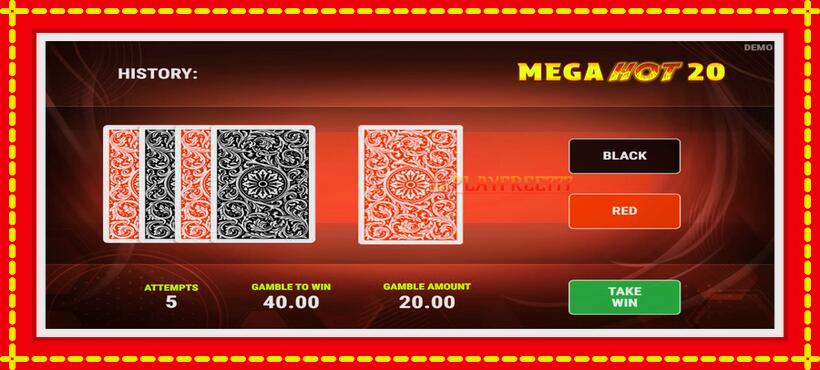 Slot machine Mega Hot 20 with access to free game online, picture 4