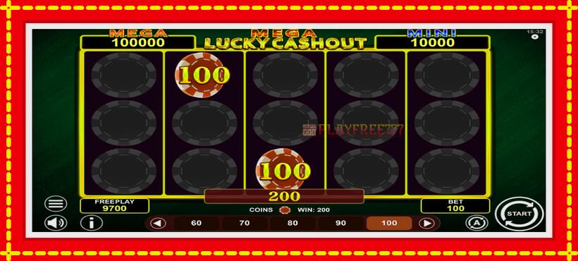 Slot machine Mega Lucky Cashout with access to free game online, picture 3