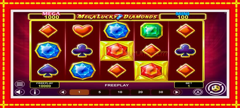 Slot machine Mega Lucky Diamonds Hold & Win with access to free game online, picture 1