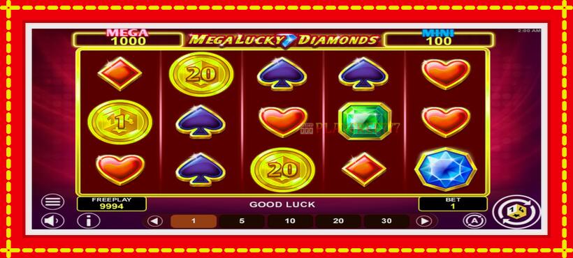 Slot machine Mega Lucky Diamonds Hold & Win with access to free game online, picture 2