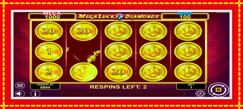 Slot machine Mega Lucky Diamonds Hold & Win with access to free game online, picture 3