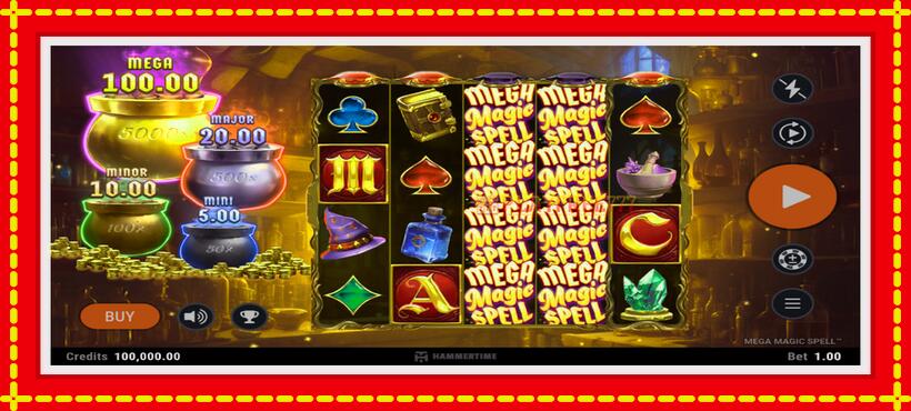 Slot machine Mega Magic Spell with access to free game online, picture 2