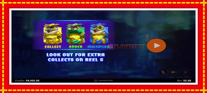 Slot machine Mega Magic Spell with access to free game online, picture 3