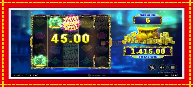 Slot machine Mega Magic Spell with access to free game online, picture 4