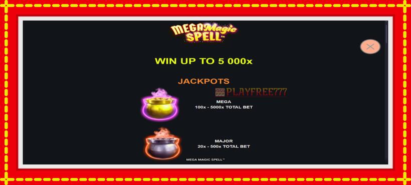 Slot machine Mega Magic Spell with access to free game online, picture 5