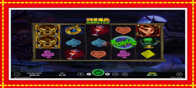 Slot machine Mega Monster with access to free game online, picture 1