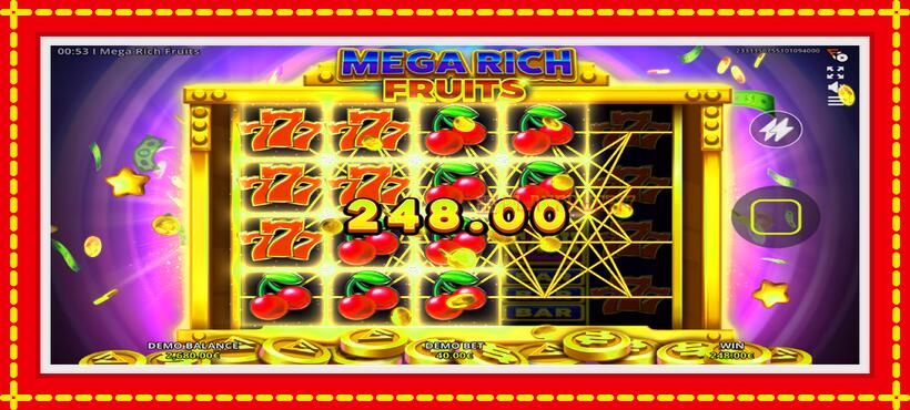 Slot machine Mega Rich Fruits with access to free game online, picture 3