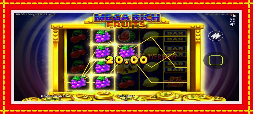 Slot machine Mega Rich Fruits with access to free game online, picture 4