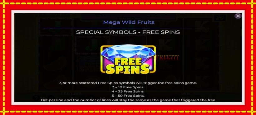 Slot machine Mega Wild Fruits with access to free game online, picture 5