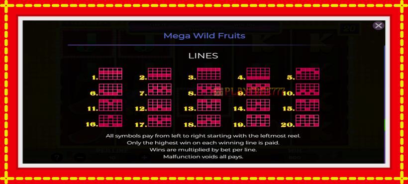 Slot machine Mega Wild Fruits with access to free game online, picture 7