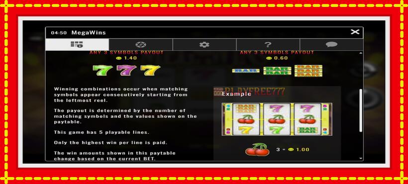 Slot machine Megawins with access to free game online, picture 4