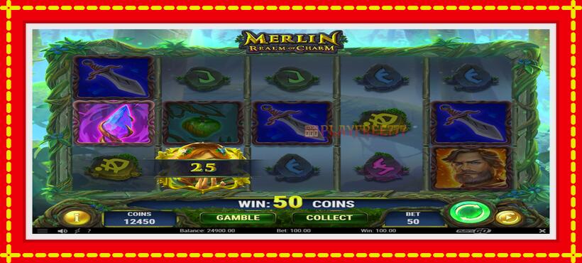 Slot machine Merlin Realm of Charm with access to free game online, picture 3