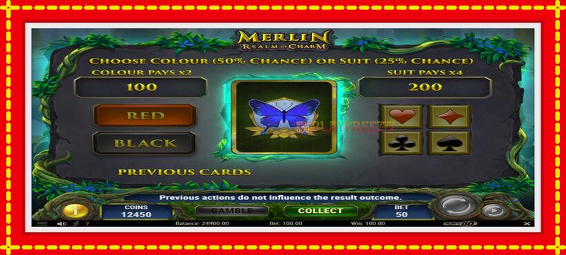 Slot machine Merlin Realm of Charm with access to free game online, picture 4