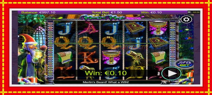 Slot machine Merlins Magic Respins Christmas with access to free game online, picture 2