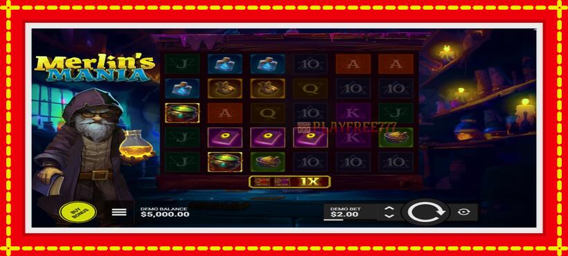 Slot machine Merlins Mania with access to free game online, picture 1