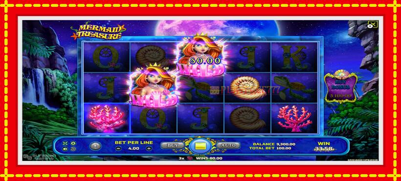 Slot machine Mermaid Treasure with access to free game online, picture 3