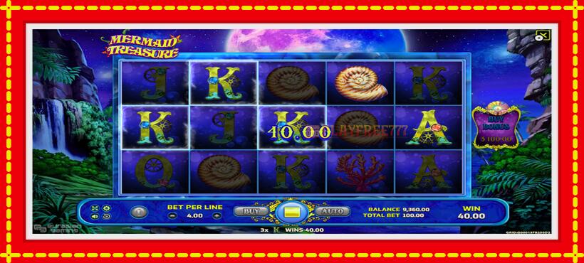 Slot machine Mermaid Treasure with access to free game online, picture 4