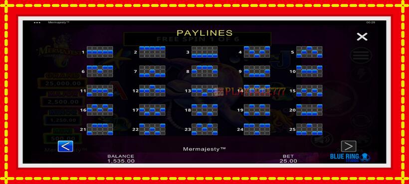 Slot machine Mermajesty with access to free game online, picture 7