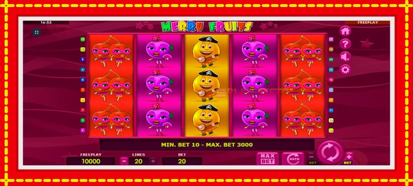 Slot machine Merry Fruits with access to free game online, picture 1