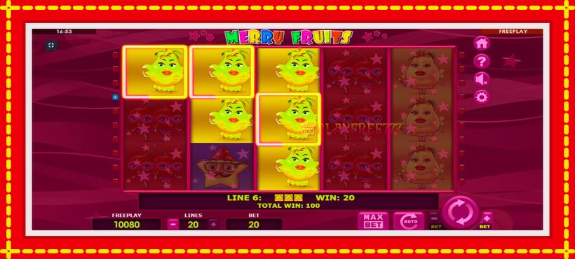 Slot machine Merry Fruits with access to free game online, picture 2