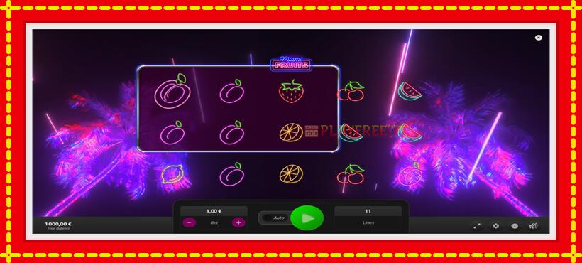 Slot machine Miami Fruits with access to free game online, picture 2