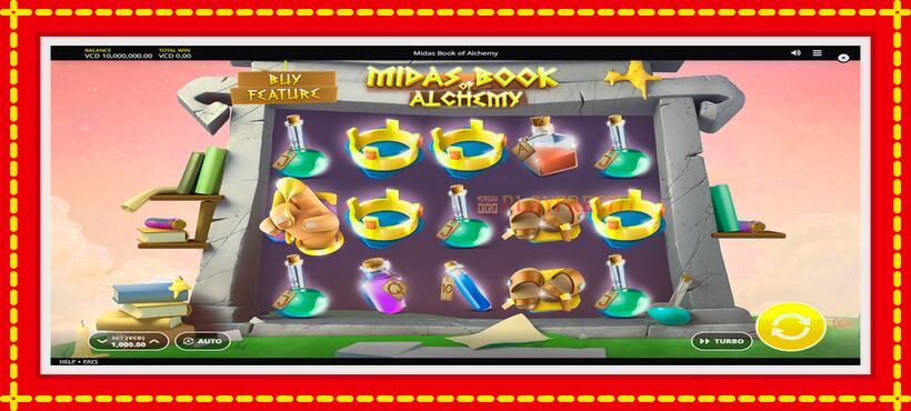 Slot machine Midas Book of Alchemy with access to free game online, picture 1