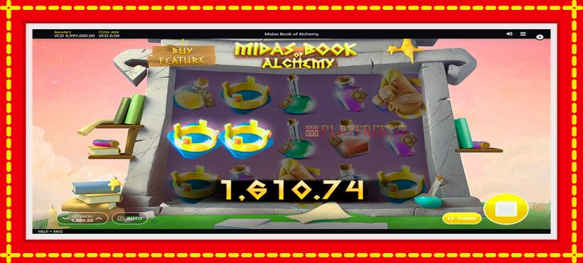 Slot machine Midas Book of Alchemy with access to free game online, picture 2