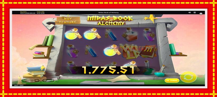 Slot machine Midas Book of Alchemy with access to free game online, picture 3