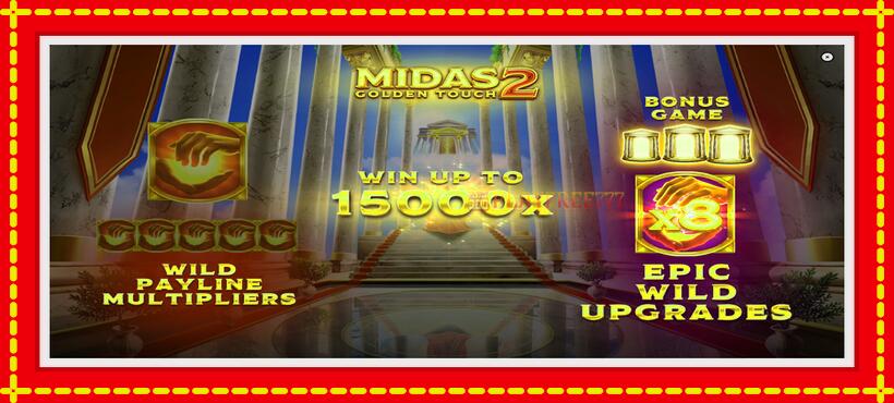 Slot machine Midas Golden Touch 2 with access to free game online, picture 1