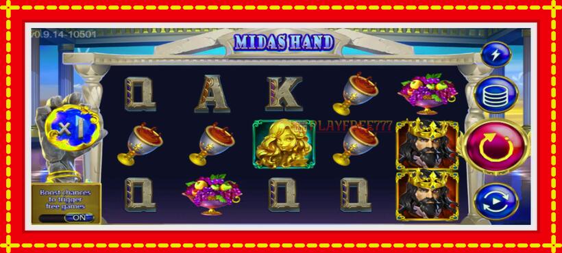 Slot machine Midas Hand with access to free game online, picture 1