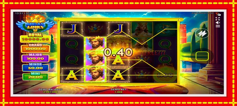 Slot machine Midas Links with access to free game online, picture 3