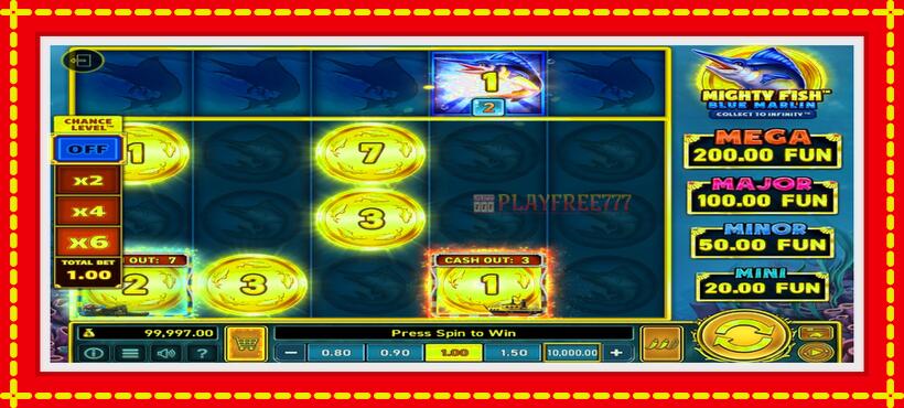 Slot machine Mighty Fish: Blue Marlin with access to free game online, picture 2